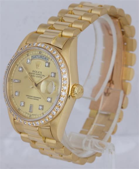 gold presidential rolex with diamond|rolex president for sale used.